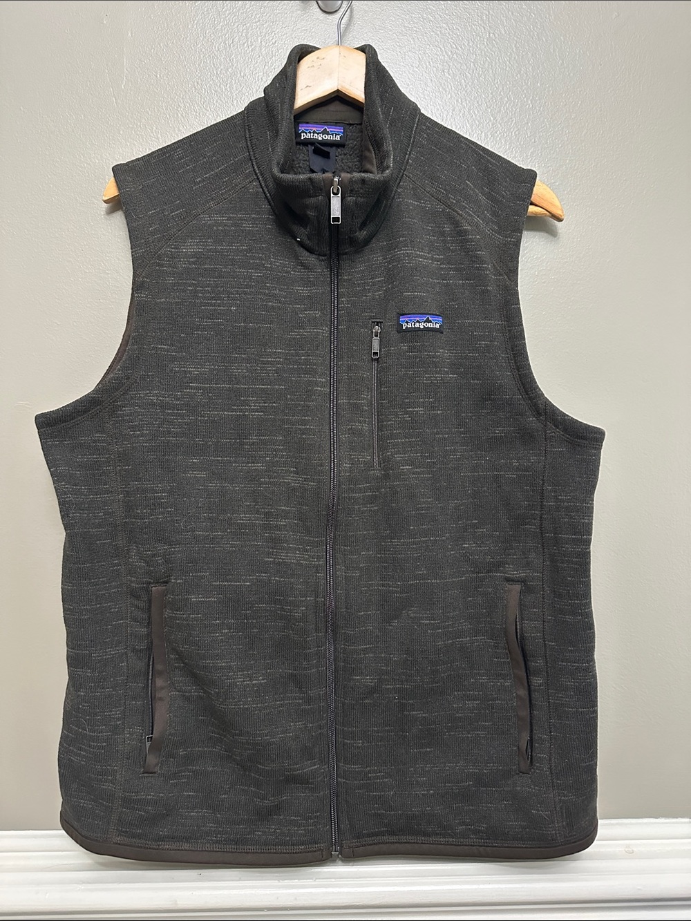 Men’s Patagonia better sweater brown vest Sz L